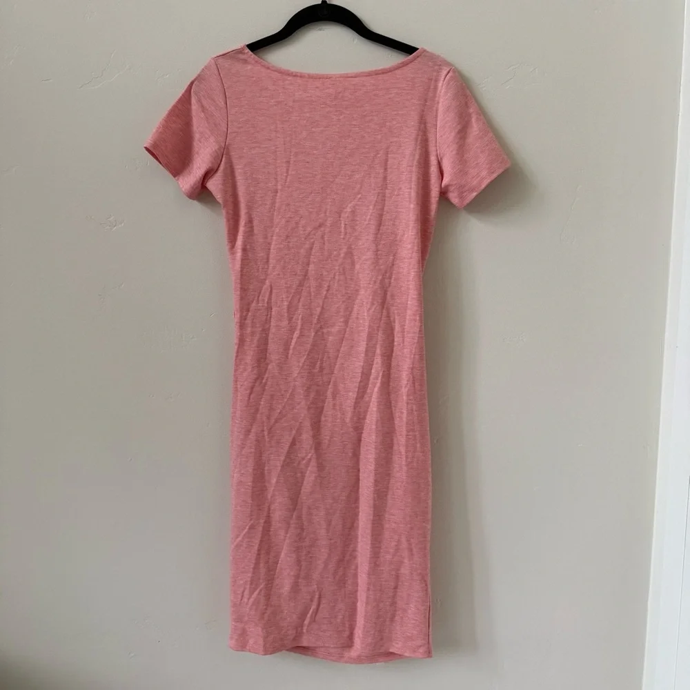 Pinkblush Soft Light Heathered Pink Contour Midi Dress - Picture 2 of 6